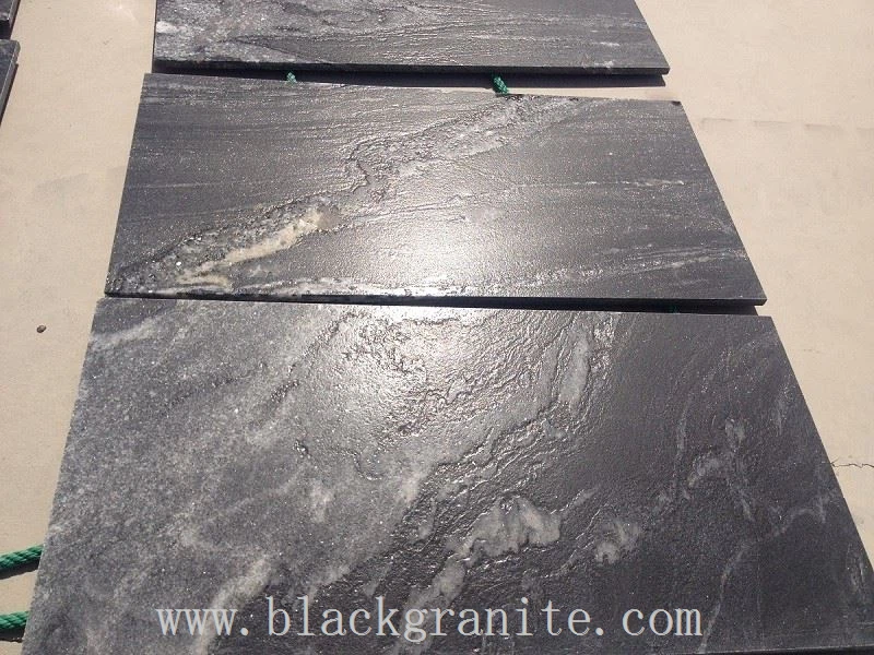 Black and White Granite Flooring Tile