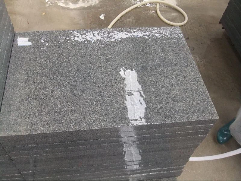 China Dark Grey Granite Flamed Pavers