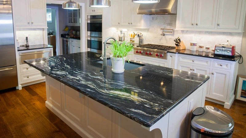 Cosmic Black Granite Kitchen Countertop