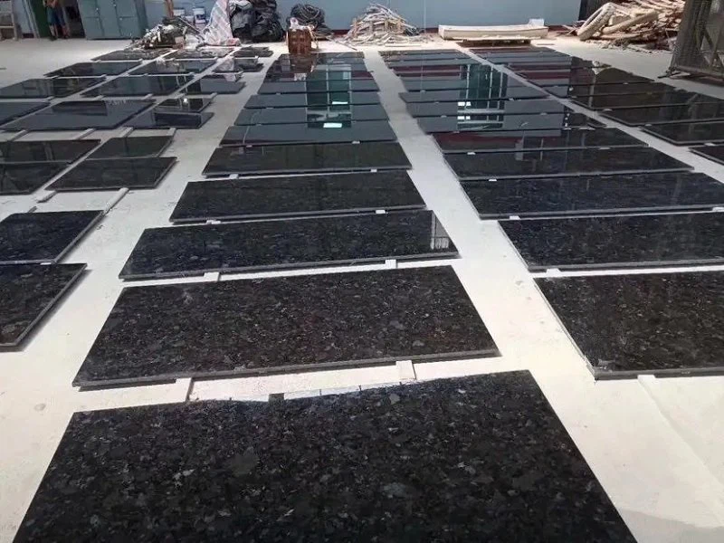 Diamond Black Granite Slabs For Kitchen