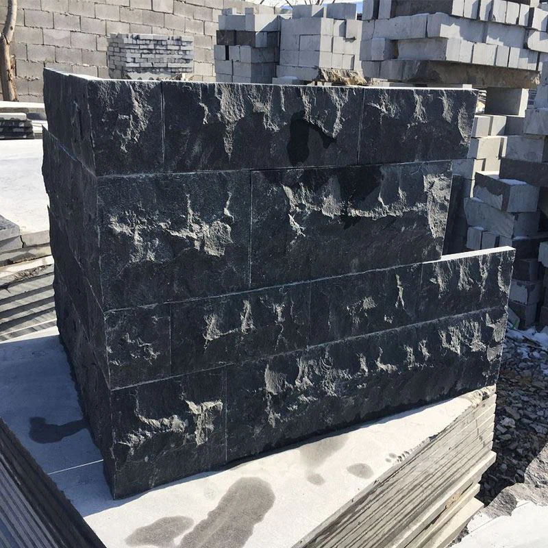 Natural Black Limestone Wall Stone And Corner