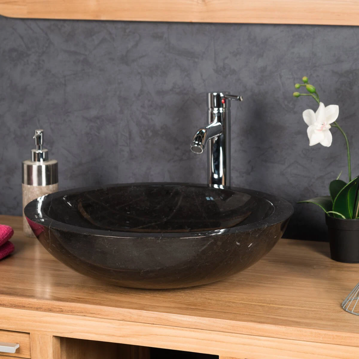 Natural Black Marble Sink