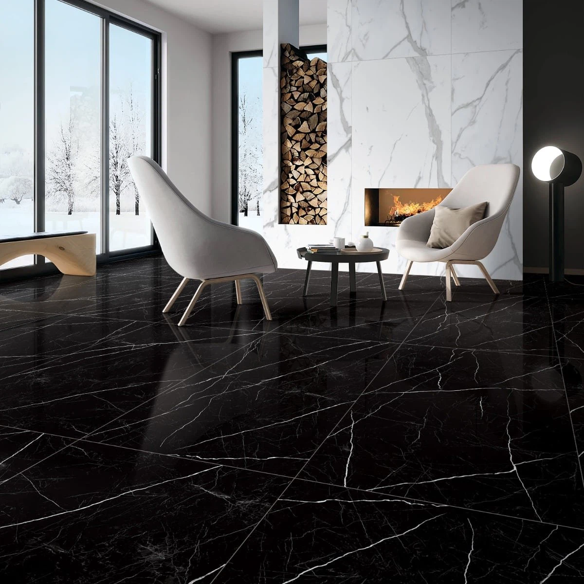 Nero Marquina Floor Tile