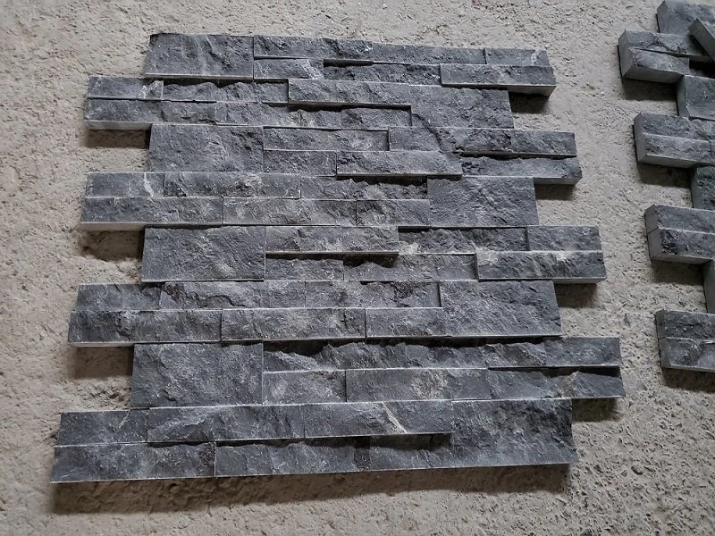 Premium Black Limestone Cultured Stone Panel For Exterior Wall Cladding