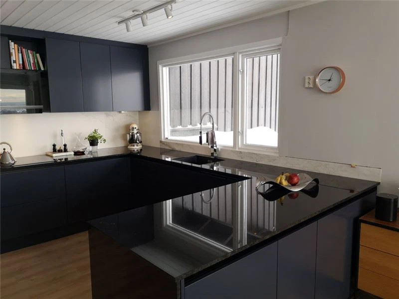 absolute black honed granite countertops