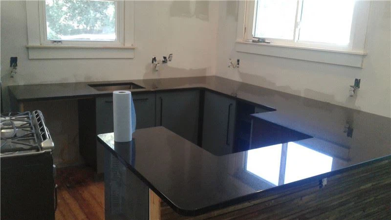 absolute black honed granite countertops