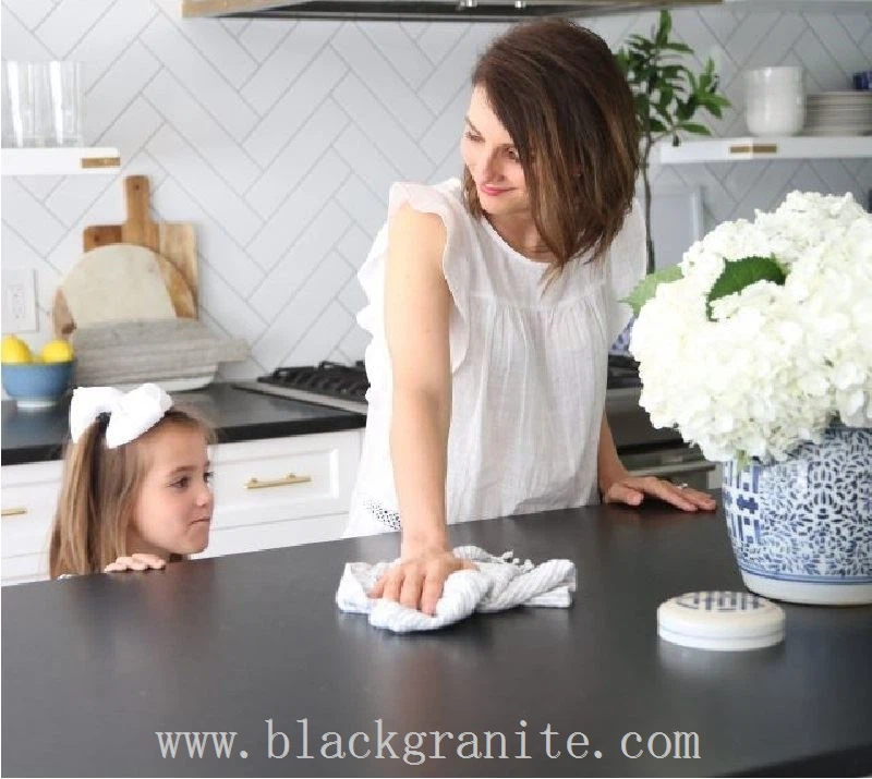 Absolute Black Granite Countertops Honed Finish