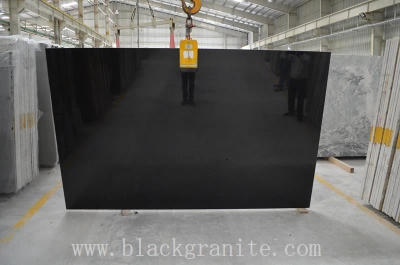 Absolute Black Granite Honed and Flamed Finish