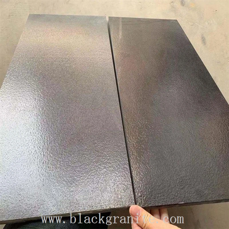 Absolute Black Granite of Leathered Finish