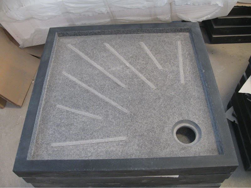 Absolute Black Honed Granite Bath Shower Trays