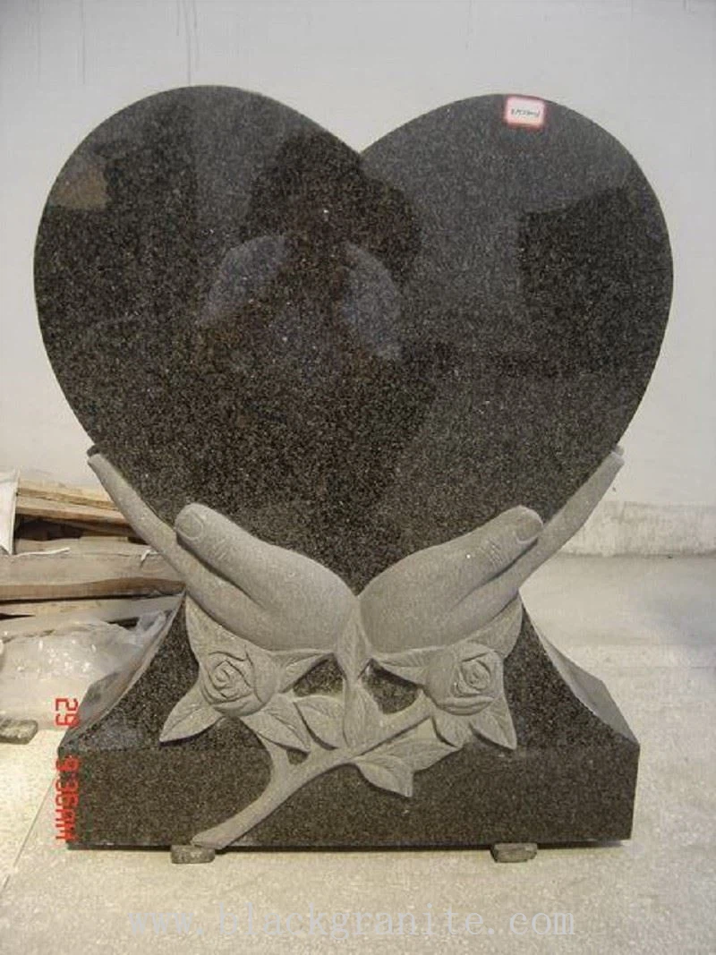 American Black and Dark Grey Granite Headstone Designs