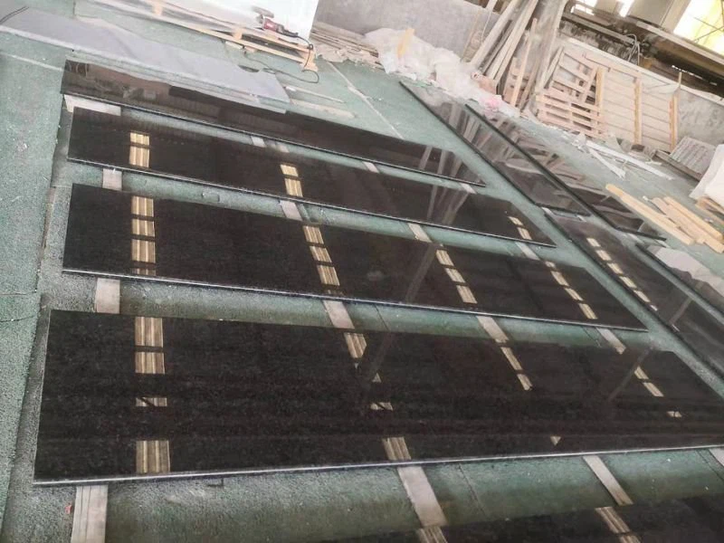 Angola Black Granite Slabs For Counterrtop