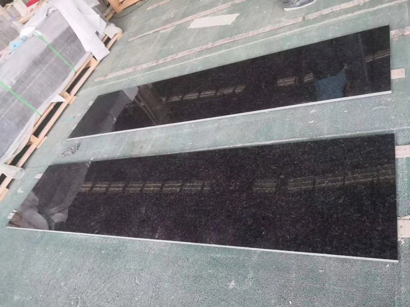 Angola Black Granite Slabs For Counterrtop