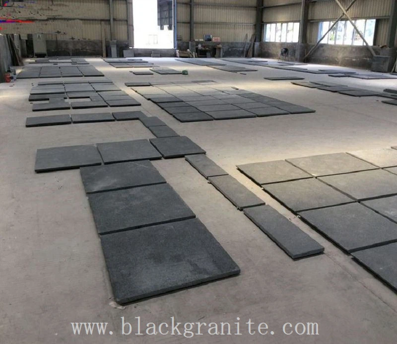 Angola Black and Silver Leathered Granite