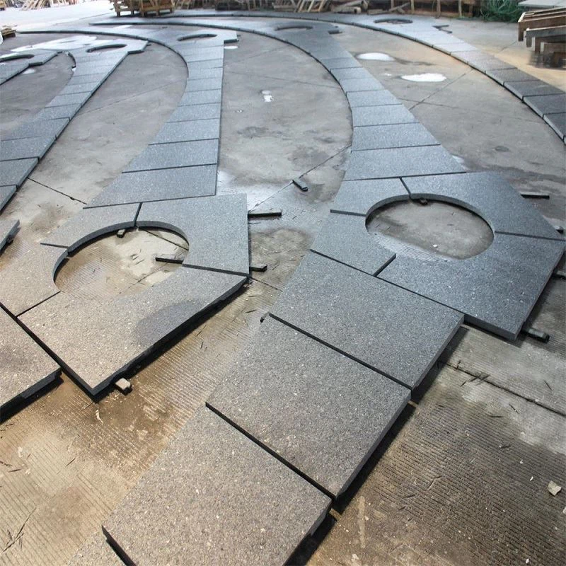 Black Flamed Granite Patio Tiles