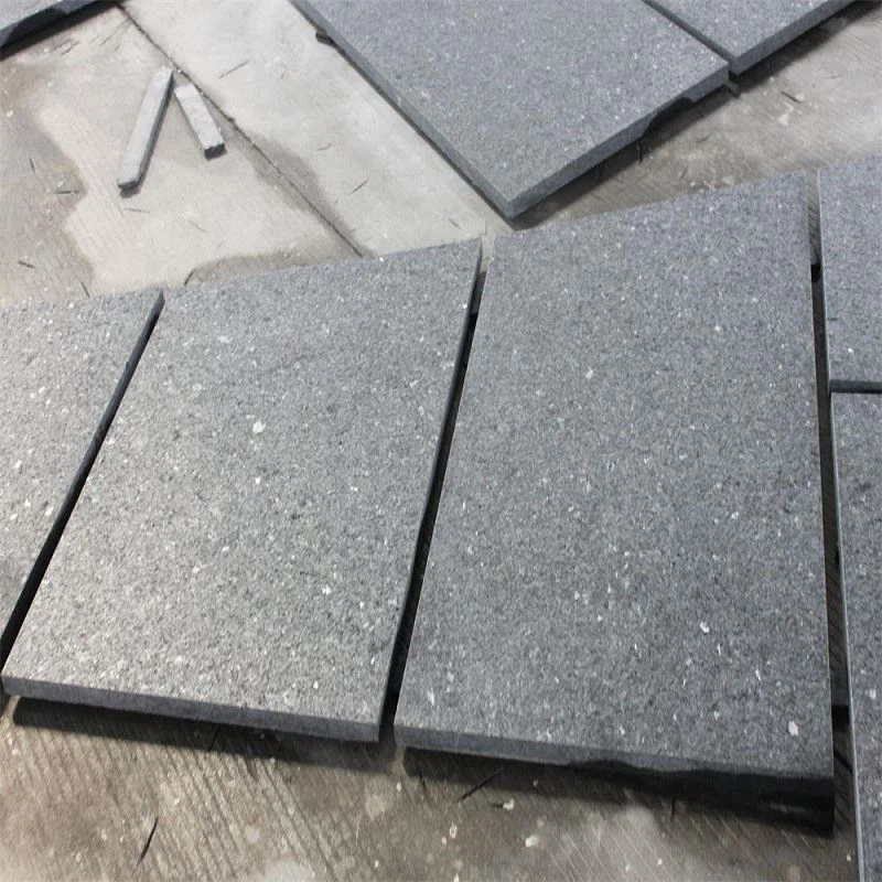 Black Flamed Granite Patio Tiles