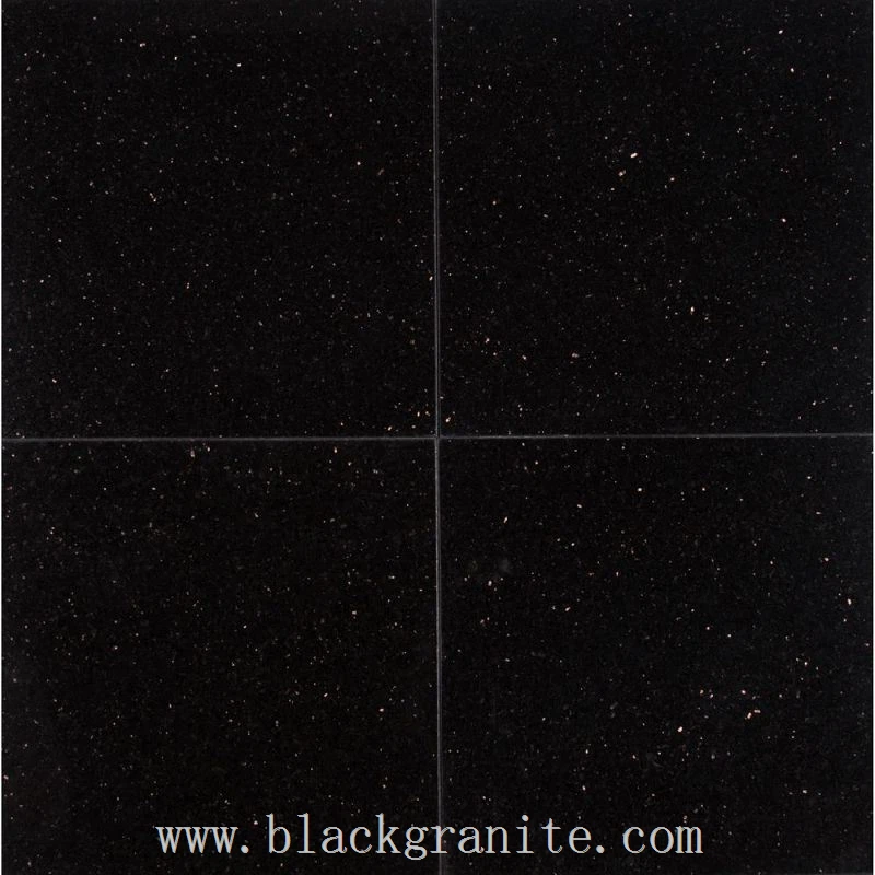 Black Galaxy Gold Granite Tile 24x24