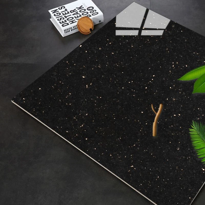 Black Galaxy Granite Floor Tiles