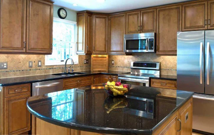 Black Galaxy Granite Kitchen Top