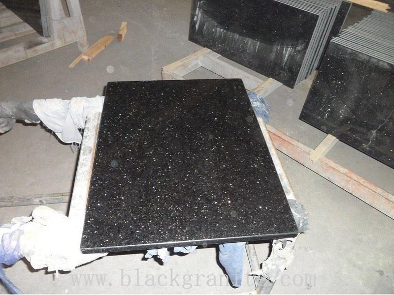 Black Golden Star Galaxy Granite Tile 600x600 and 18x18