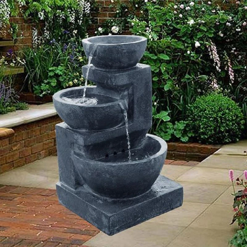 Black Granite Fountain For Garden Decoration