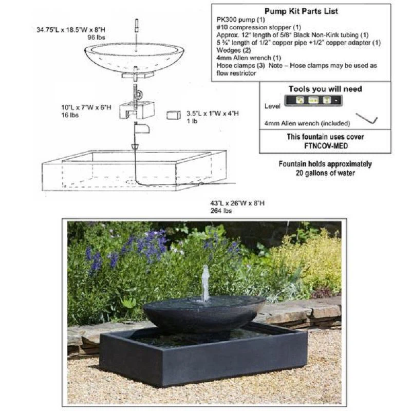 Black Granite Fountain For Garden Decoration