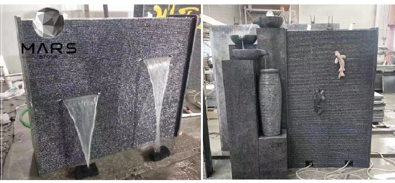 Black Granite Fountain For Garden Decoration