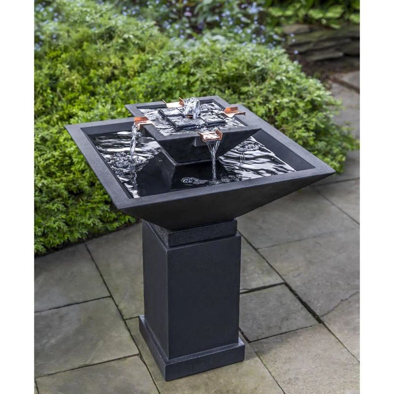 Black Granite Fountain For Garden Decoration