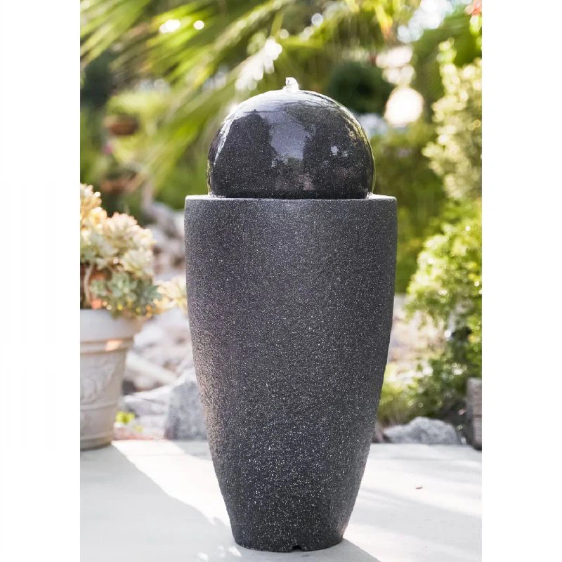 Black Granite Fountain For Garden Decoration