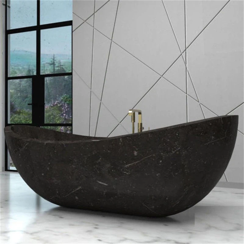 Black Granite Freestanding Bathroom Bathtub