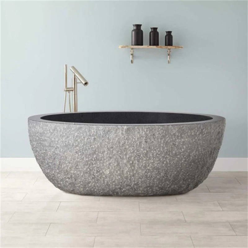 Black Granite Freestanding Bathroom Bathtub