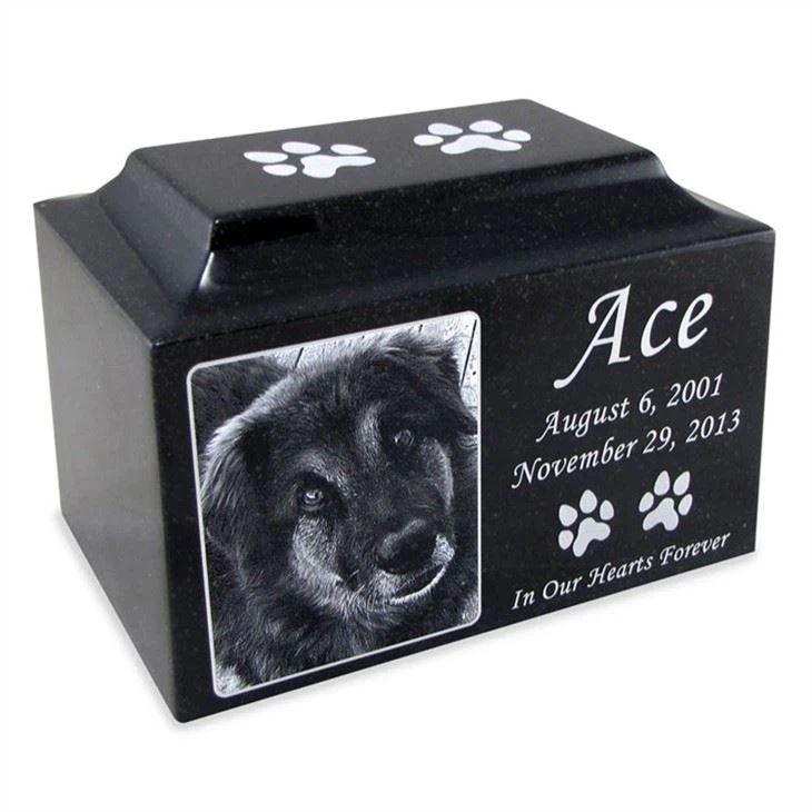 Black Granite Funeral Urns For Pet Ashes