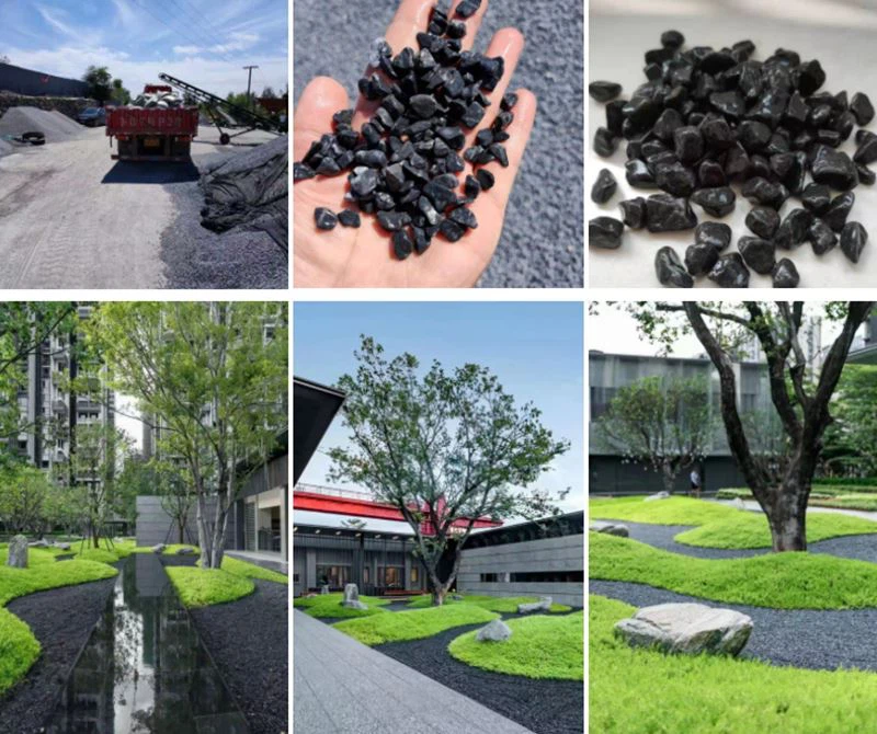 Black Granite Landscape Gravel Natural Black Granite Landscaping Rock