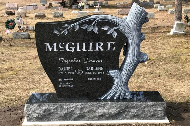 Black Granite Memorial Headstone