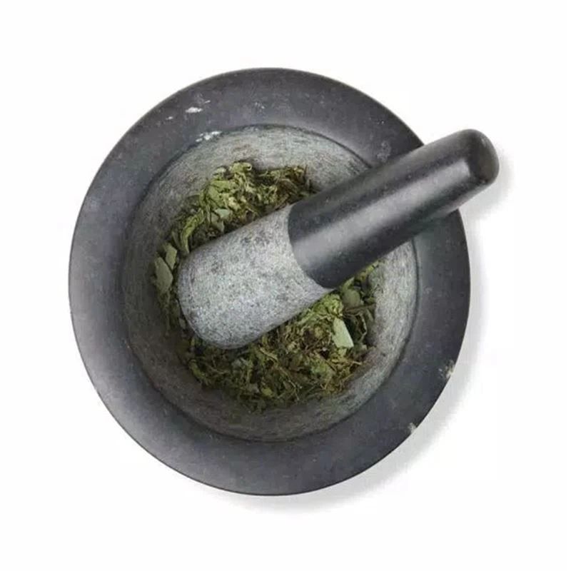 Black Granite Mortar And Pestle Set