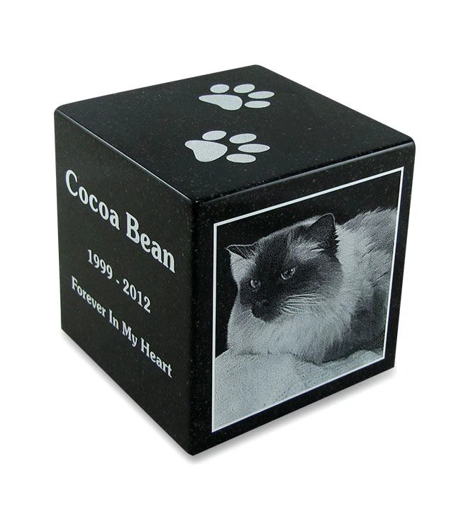 Black Granite Pet Urn