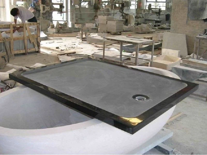 Black Granite Stone Shower Tray