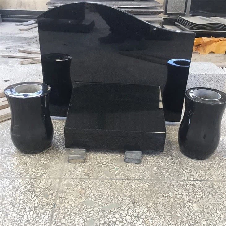 Black Granite Vases