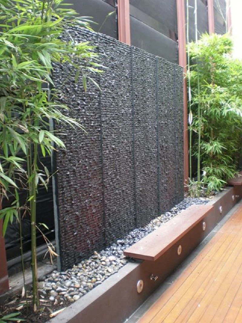 Black Granite Waterfall Wall Cladding