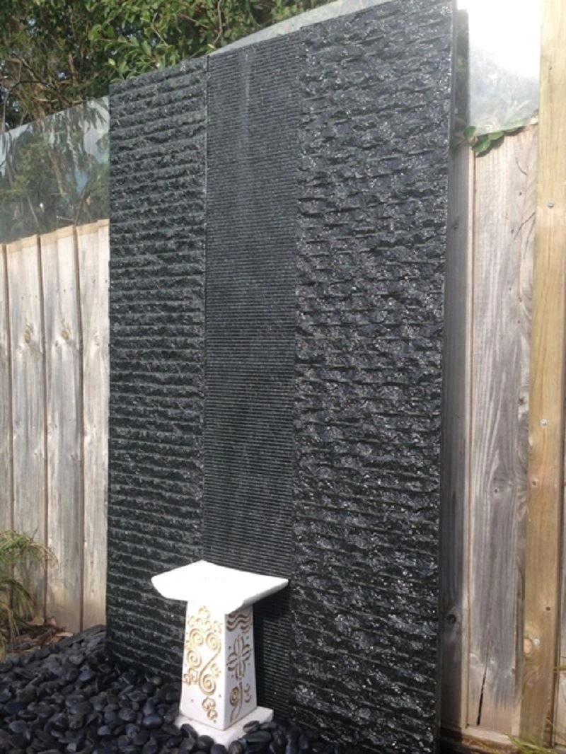 Black Granite Waterfall Wall Cladding