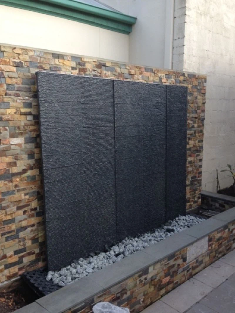 Black Granite Waterfall Wall Cladding