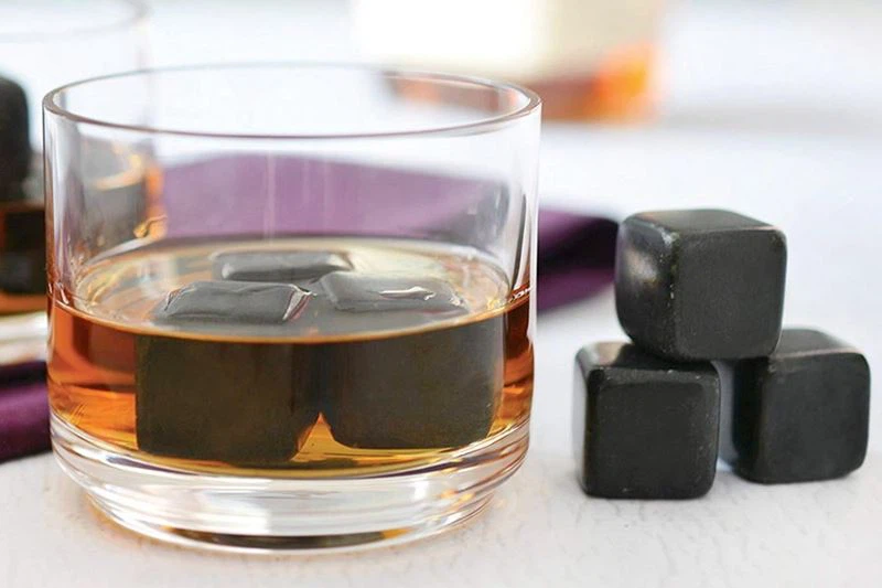 Black Granite Whisky Ice Stone Set