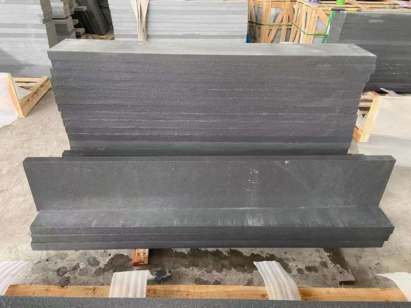 Black Granite Window Sill With Water Grooves Cut