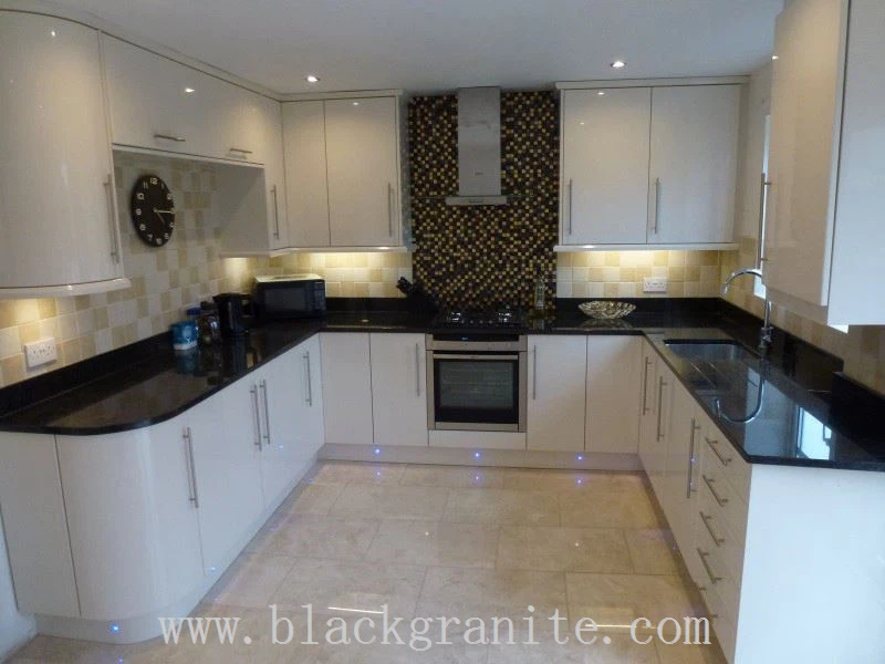 Black Granite Worktop and Island Top for Kitchen