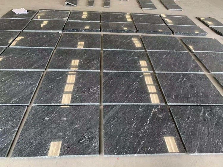 Black Lactea Granite Tile Slabs