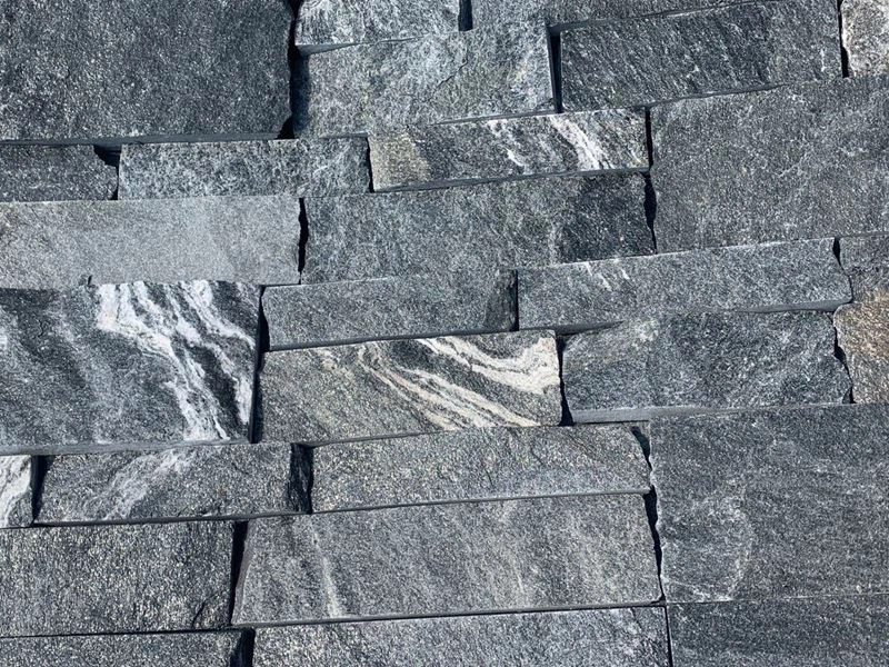 Black Quartz Stacked Stone Veneer