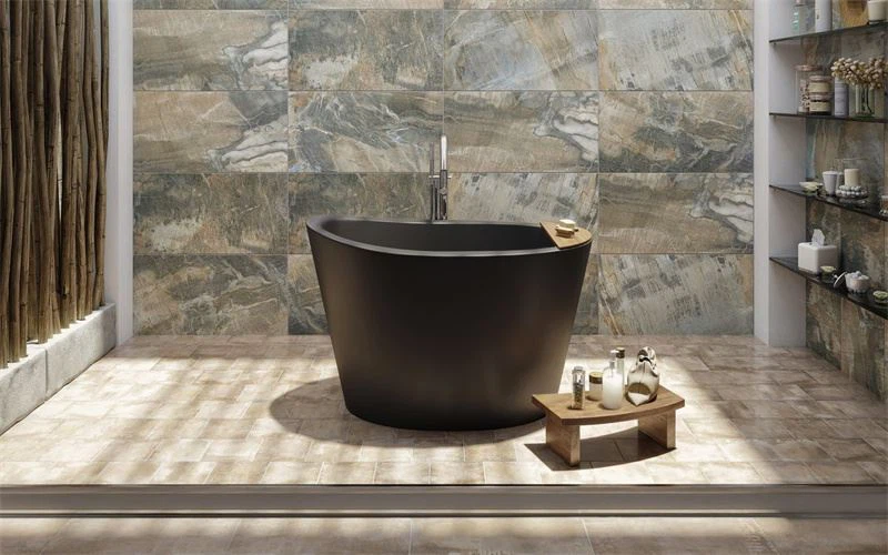 Black Stone Bath Tub