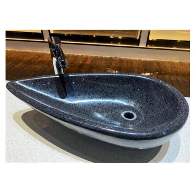 Black Terrazzo Stone Sinks