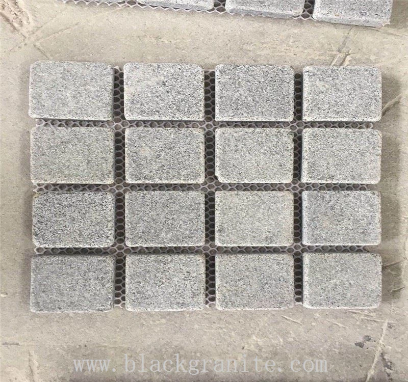 Black and Dark Grey Granite Cobble Setts