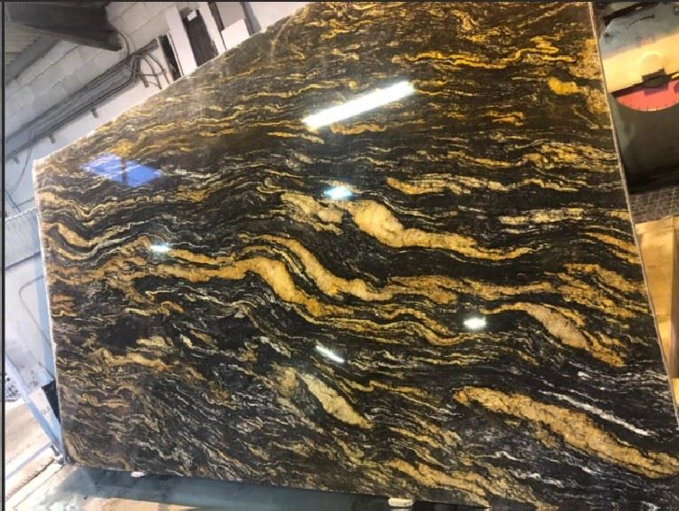 Brazilian Black Granite Magma Gold